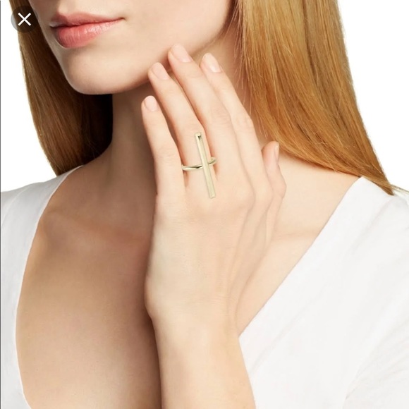 Kendra Scott Reggie Gold Ring Sz 6 - Picture 1 of 10